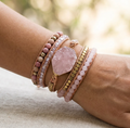 Brazalete cuarzo rosa